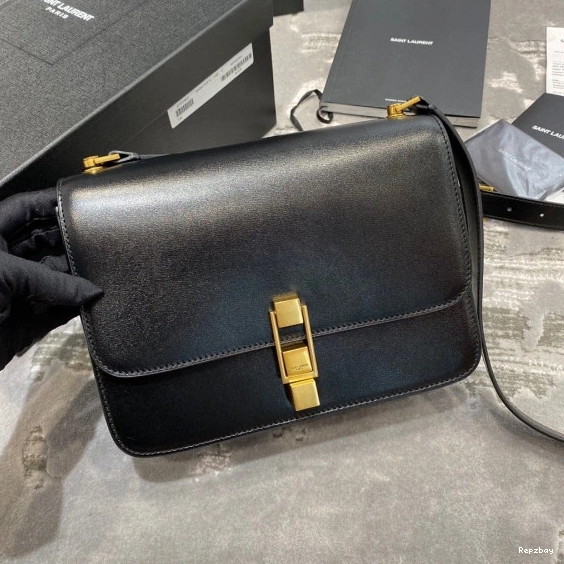 Repzbay REP YSL LEATHER SATCHEL IN CARRE SMOOTH LOULOU 0814